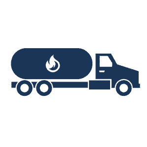 Propane truck icon.