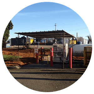 Propane filling station.